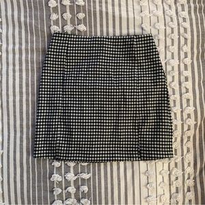 gingham mini skirt